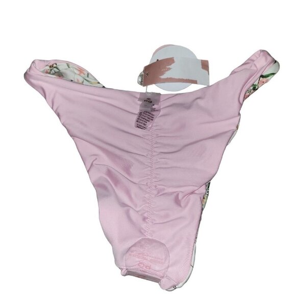 PILY Q Reversible Floral Bikini Bottom. New With Tags $76. Size Large. - Picture 4 of 10